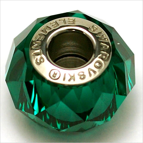 5948 BeCharmed Briolette Bead エメラルド